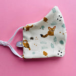 Cream “Woodland owl” Adult Face mask