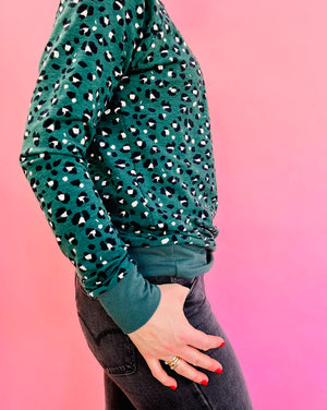 Evergreen 'Leopard spots ' Adult Organic cotton sweatshirt