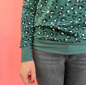Evergreen 'Leopard spots ' Adult Organic cotton sweatshirt