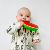 Preorder for send September delivery- Eddie & Bee organic cotton Baby sleepsuit  in cream "Cactus " print.
