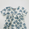 Eddie & Bee organic cotton short sleeved dress in Cream “Blueberries” print